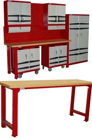 Établi D'atelier Modulaire Bois Métal 2m Soldes