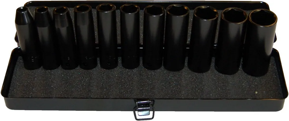 Acheter En Ligne Coffret 11 Douilles Longues à Choc 1/2" De 9 à 24 mm