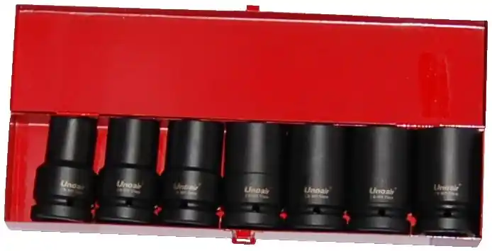 Top Vente Coffret 7 Douilles Longues 1" CrMo