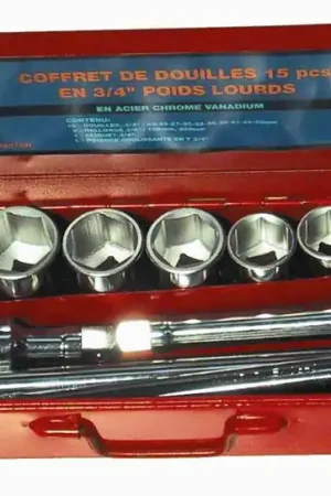 Affaire À Saisir Coffret Poids Lourd 3/4" 15 Pièces Douilles, Cliquet