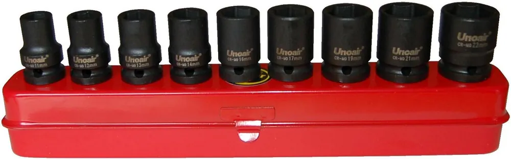 Coffret 9 Douilles à Choc 1/2" CrMo Bon Marché
