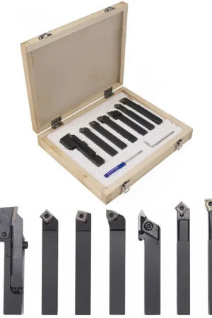 Coffret De 7 Outils à Pastille Interchangeable Pour Tour à Métaux Expédition Rapide