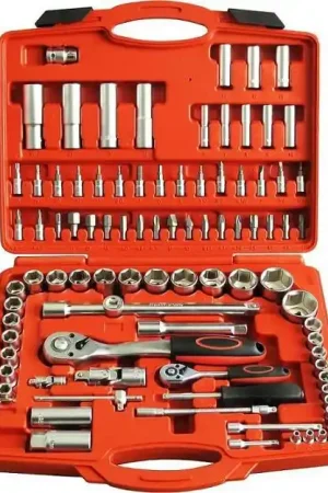 Seulement Aujourd'hui Coffret à Douilles 1/4" 1/2" 94 Pièces, Clés à Cliquet