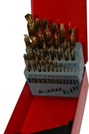 Quantité Limitée Coffret 25 Forets Metaux HSS D.1-13 mm Revêtus TiN
