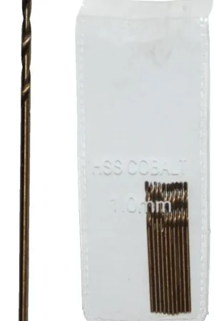 Expédié Aujourd'hui Sachet 10 Forets Métaux D.1,0 mm HSS M35 Cobalt 5% DIN338 Cylindriques