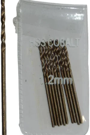 Acheter En Ligne Sachet 10 Forets Métaux D.1,2 mm HSS M35 Cobalt 5% DIN338 Cylindriques