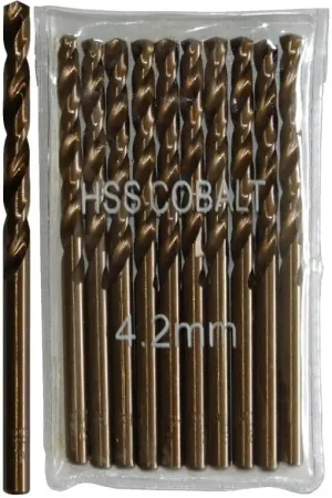 Seulement Aujourd'hui Sachet 10 Forets Métaux D.4,2 mm HSS M35 Cobalt 5% DIN338 Cylindriques