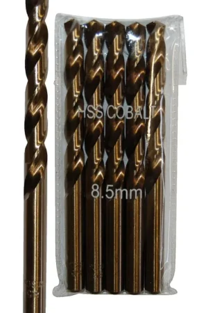 Meilleur Choix Sachet 5 Forets Métaux D.8,5 mm HSS M35 Cobalt 5% DIN338 Cylindriques