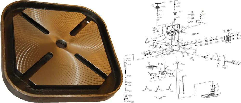 Acheter En Ligne Table De Rechange Pour ZJQ5125 Pièce N°101