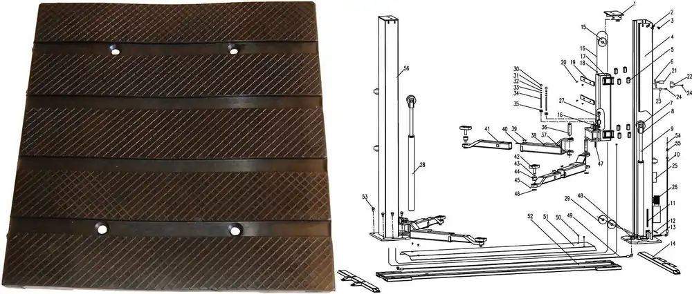 Nouvelle Collection Protection Latérale En Caoutchouc De Rechange Pour QJY240B-E-230, QJY240B-E-380, Pièce N°19