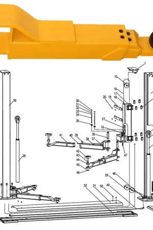 Commander Vite Bras Complet De Rechange Pour QJY240B-E-230, QJY240B-E-380, Pièce N°38+39+40+41+42+43+44+45+46
