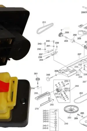 Dernière Chance Interrupteur De Rechange Pour MBS712 Pièce N°206