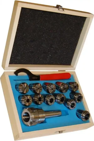 Offre Du Jour Mandrin Porte Pince CM3 Cône Morse N°3 + 12 Pinces De 2 à 20 mm ER32