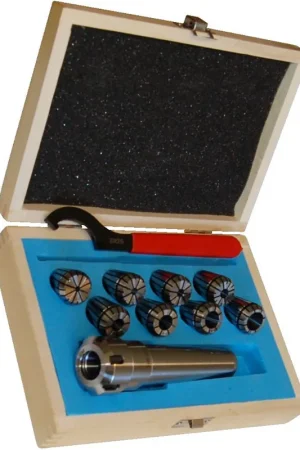 Offre Du Jour Mandrin Porte Pince CM4 Cône Morse N°4 + 8 Pinces De 3 à 16 mm ER25