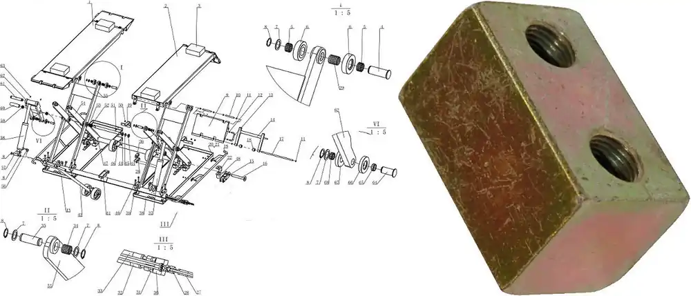 Raccord Hydraulique En T De Rechange Pour QJY-S2E Pièce N°30 Satisfait Ou Remboursé