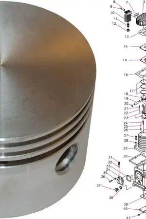 Offre Du Jour Piston De Rechange Pour Tête De Compression AH40 Pièce N°18