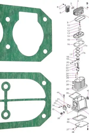 Produit De Marque Joints Pour Plaque A Clapet De Rechange Pour Tête De Compression AH50 Pièces N°9-16
