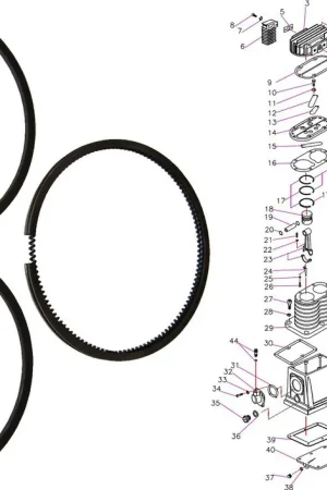 Jeu De 3 Segments De Rechange Pour Piston De Tête De Compression AH50 Pièces N°17 Affaire À Saisir