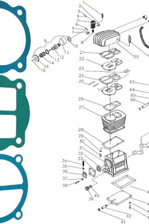 Meilleur Choix Joints Pour Plaque A Clapet De Rechange Pour Tête De Compression AHT75 Pièces N°21-24-26