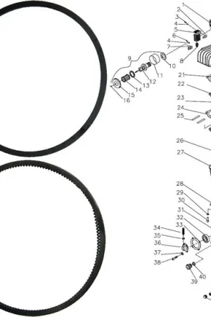 Prix Réduit Jeu De 4 Segments De Rechange Pour Le Grand Piston De Tête De Compression AHT75 Pièces N°63-64