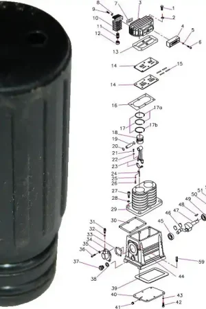 Authentique Reniflard, Event De Rechange Pour Tête De Compression AH20 Pièce N°31
