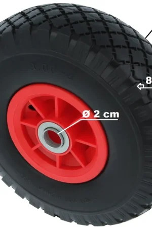 ROUE DE DIABLE INCREVABLE Ø 26 CM AVEC ALESAGE Ø 2 CM [ 3.00 - 4 ] Achetez Aujourd'hui