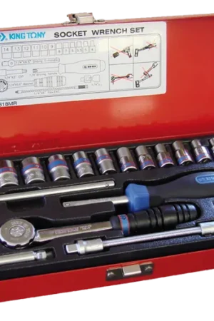 Coffret de douilles métriques et accessoires 1/4" - 18 pièces - 2318MR Réduction