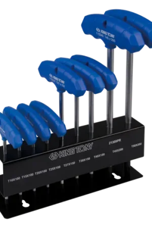 Prix Bas Jeu de clés mâles TORX® à poignée en T sur présentoir - 9 pièces - 21309PR
