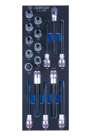 Promotion Saisonnière Module mousse 17 pièces Douilles tournevis 1/2" - 94147PRV