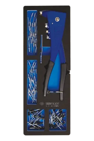 Module mousse 121 pièces Pince à riveter 2.4-4.8mm avec rivets - 9212007MRV Meilleure Vente