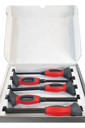 Satisfait Ou Remboursé Coffret carton de 5 chasses-axes en acier avec poignée bi-matière - KINGTONY 76629P