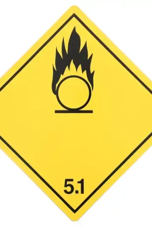Achat Immédiat Symbole de danger N°5.1 MATIERES CARBURANTES OU OXYDABLES, PEROXYDES ORGANIQUES