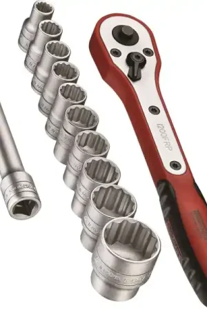 Coffret cliquet 1/2" 45 dents + 10 douilles Prix Réduit