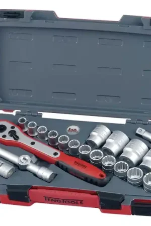 Offre Limitée Coffret cliquet 1/2" 45 dents 12 pans 21 pièces