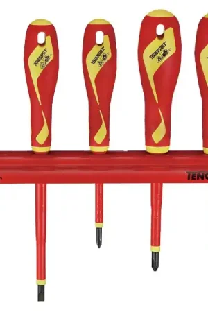 Wallrack de tournevis isolés 1000V 5 pièces Commander Vite