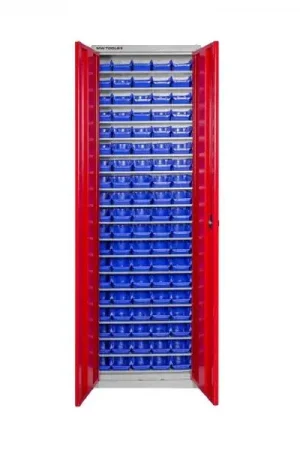 Achat Immédiat Armoire à bacs 650 x 235 x 1920 mm 114 bacs 2 portes
